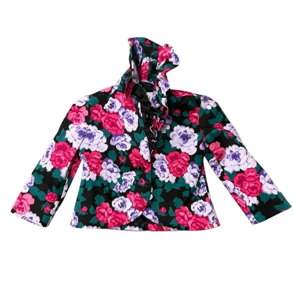 Infant Janie and Jack Floral Two-Piece Outfit with Headband and Shoes 12-18 mths